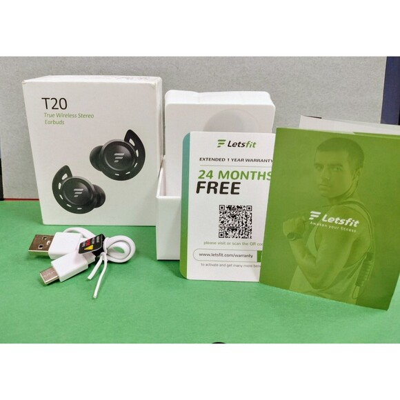 Letsfit T20 Wireless Stereo Earbuds Accessories ONLY Lets Fit Charger Cord Pads - Picture 7 of 9